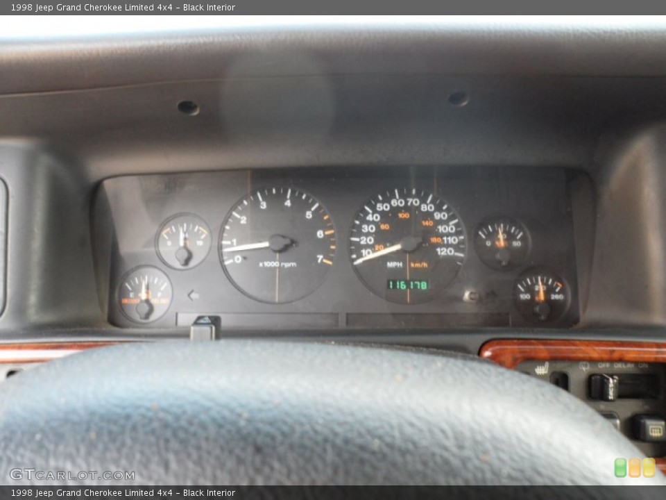 Black Interior Gauges for the 1998 Jeep Grand Cherokee Limited 4x4 #55180593