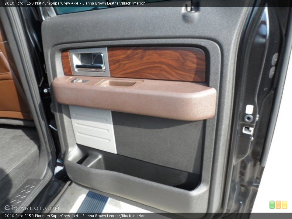 Sienna Brown Leather/Black Interior Door Panel for the 2010 Ford F150 Platinum SuperCrew 4x4 #55180734