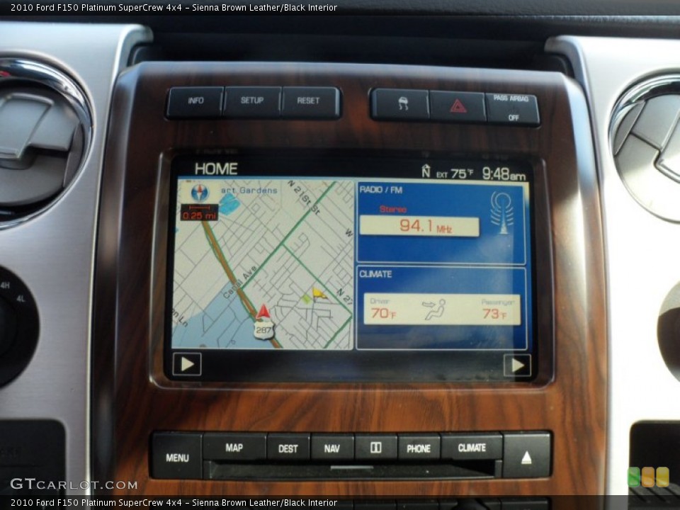 Sienna Brown Leather/Black Interior Navigation for the 2010 Ford F150 Platinum SuperCrew 4x4 #55180776