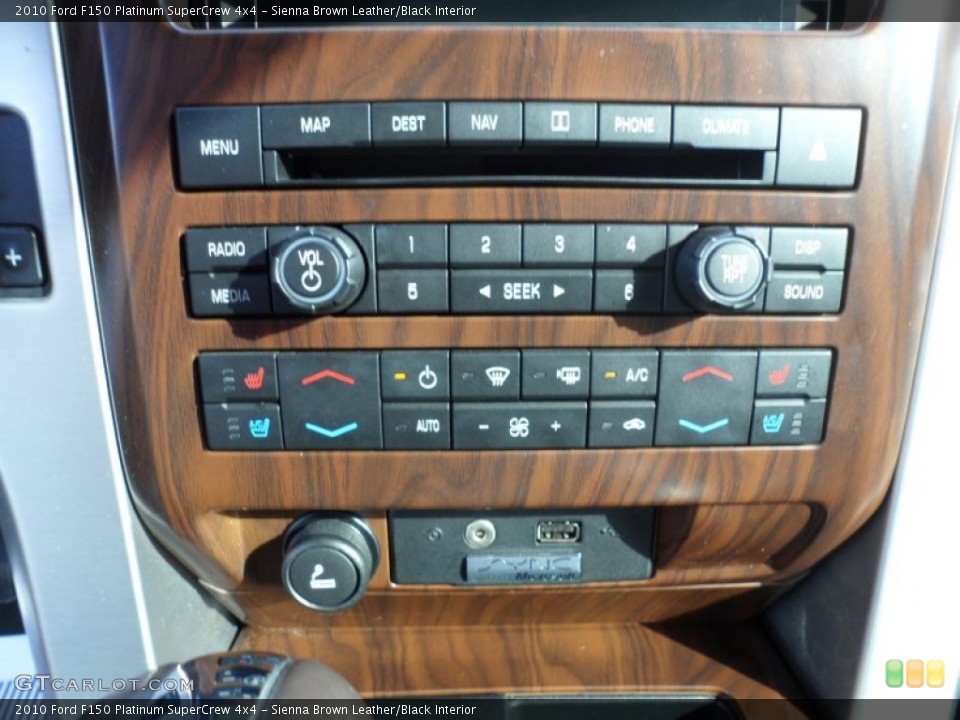Sienna Brown Leather/Black Interior Controls for the 2010 Ford F150 Platinum SuperCrew 4x4 #55180779