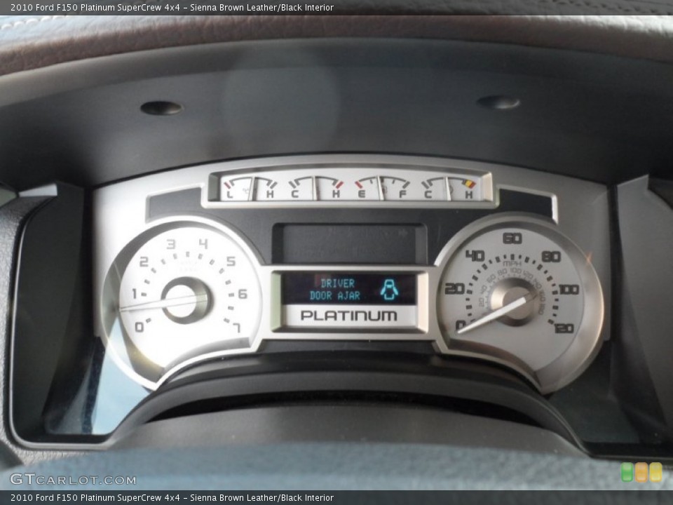 Sienna Brown Leather/Black Interior Gauges for the 2010 Ford F150 Platinum SuperCrew 4x4 #55180797