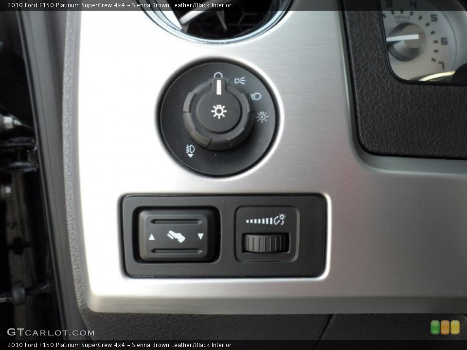 Sienna Brown Leather/Black Interior Controls for the 2010 Ford F150 Platinum SuperCrew 4x4 #55180803