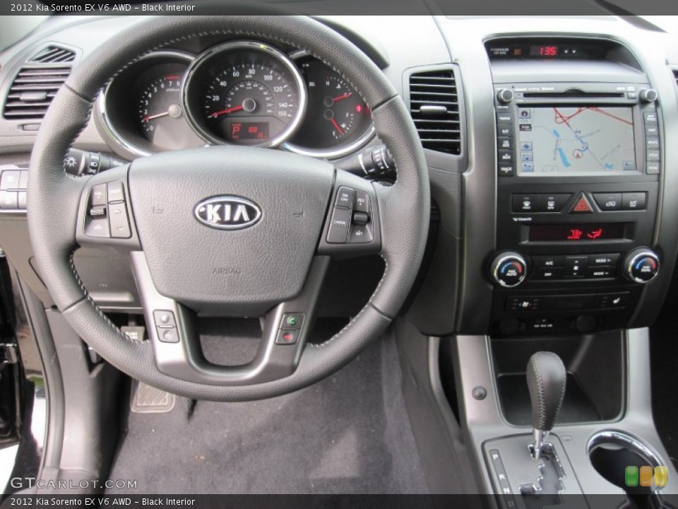 Black Interior Dashboard for the 2012 Kia Sorento EX V6 AWD #55181886