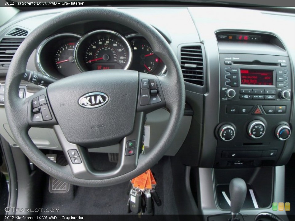 Gray Interior Dashboard for the 2012 Kia Sorento LX V6 AWD #55182099