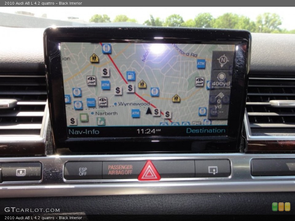 Black Interior Navigation for the 2010 Audi A8 L 4.2 quattro #55184673
