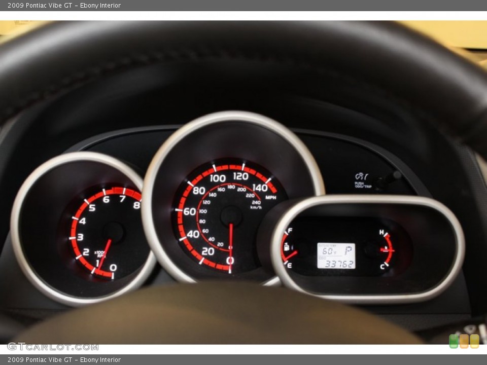 Ebony Interior Gauges for the 2009 Pontiac Vibe GT #55185618