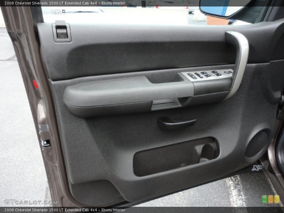 Ebony Interior Door Panel for the 2008 Chevrolet Silverado 1500 LT Extended Cab 4x4 #55188225