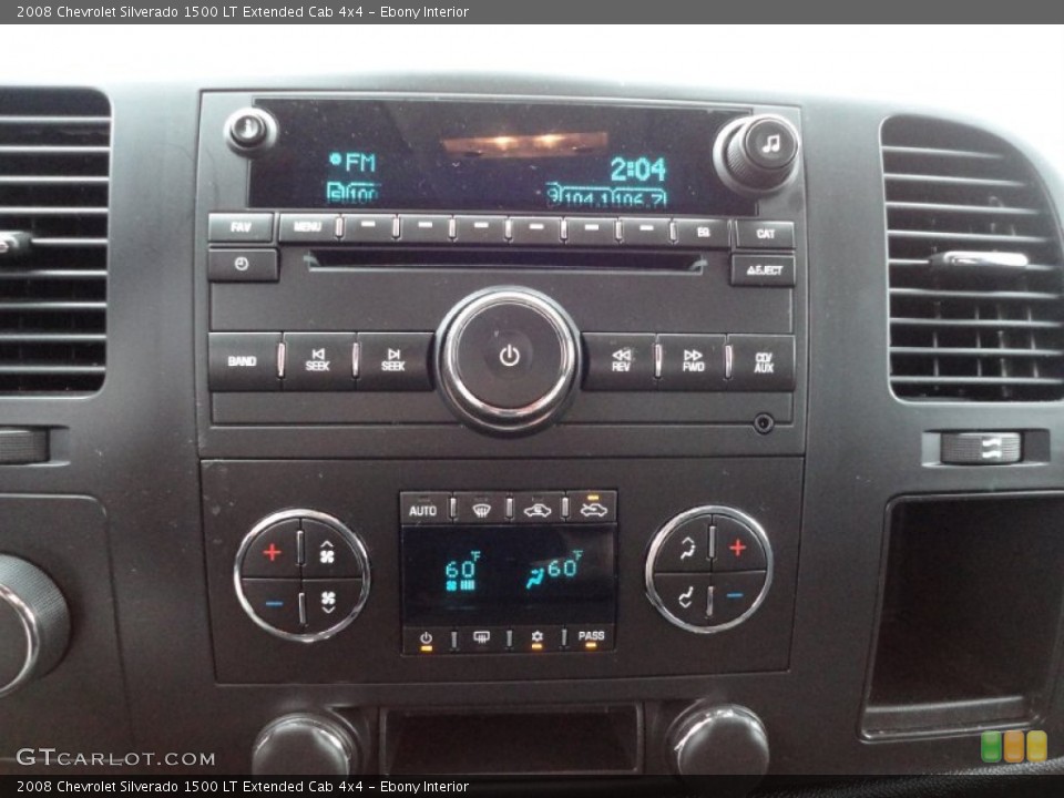 Ebony Interior Controls for the 2008 Chevrolet Silverado 1500 LT Extended Cab 4x4 #55188240