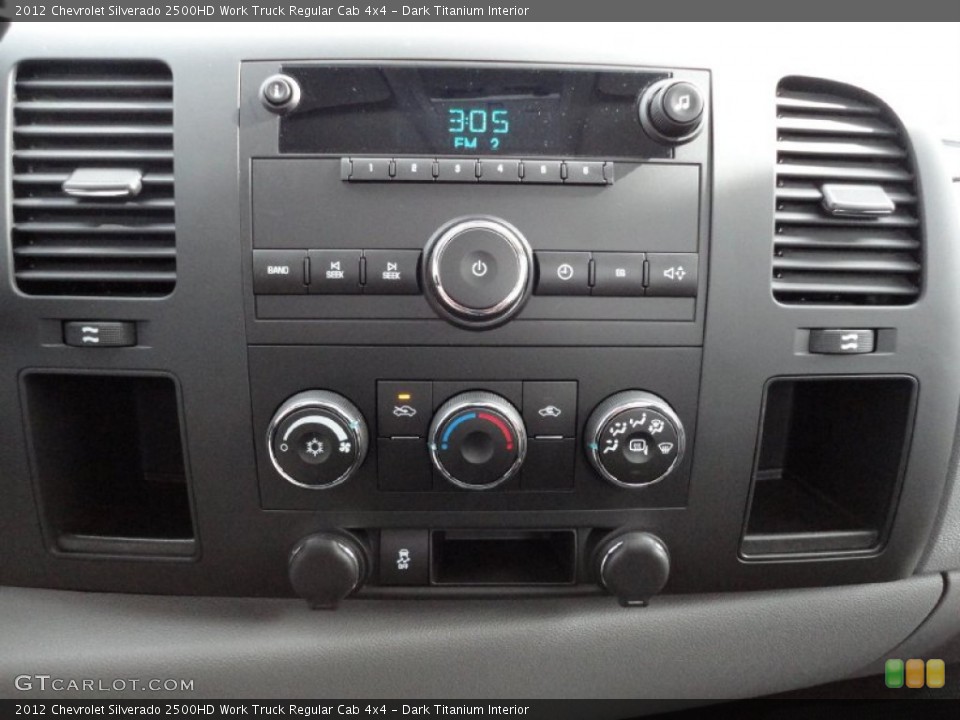 Dark Titanium Interior Controls for the 2012 Chevrolet Silverado 2500HD Work Truck Regular Cab 4x4 #55189485