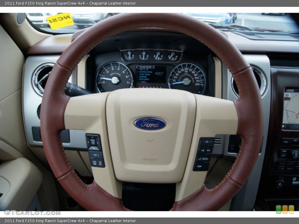 Chaparral Leather Interior Steering Wheel for the 2011 Ford F150 King Ranch SuperCrew 4x4 #55193546