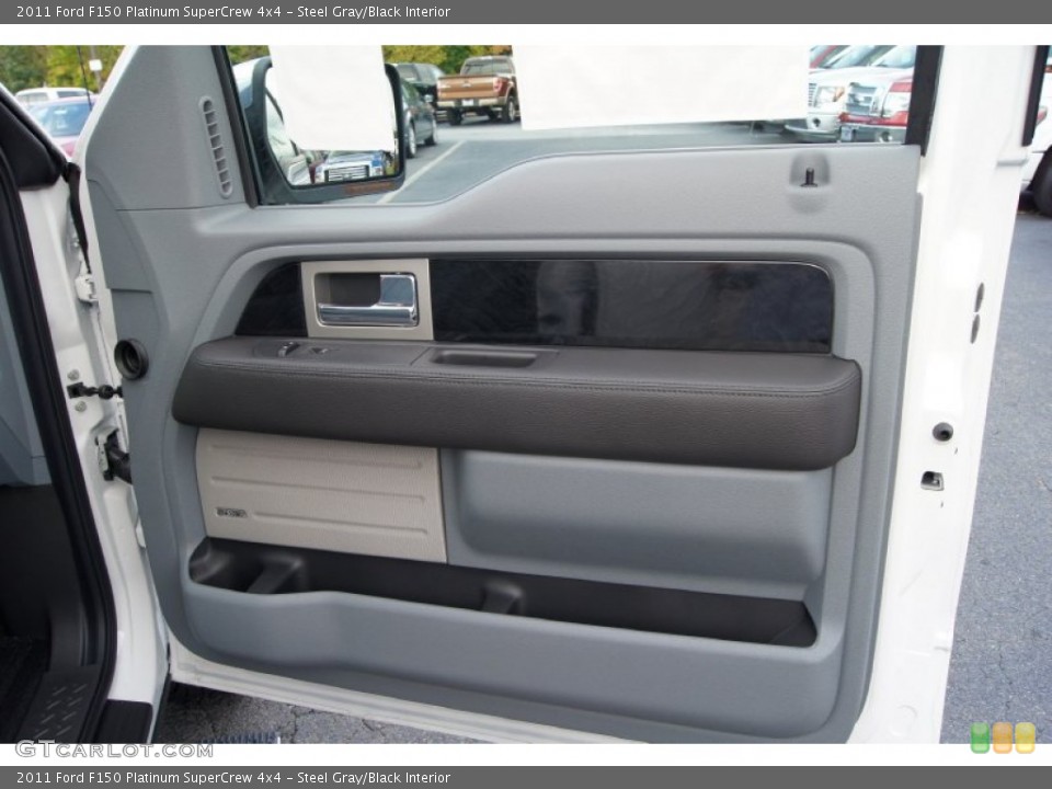 Steel Gray/Black Interior Door Panel for the 2011 Ford F150 Platinum SuperCrew 4x4 #55194350