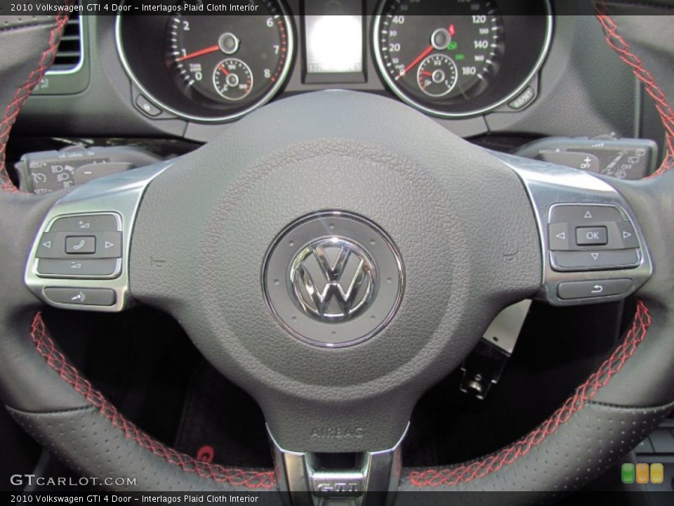 Interlagos Plaid Cloth Interior Steering Wheel for the 2010 Volkswagen GTI 4 Door #55194468
