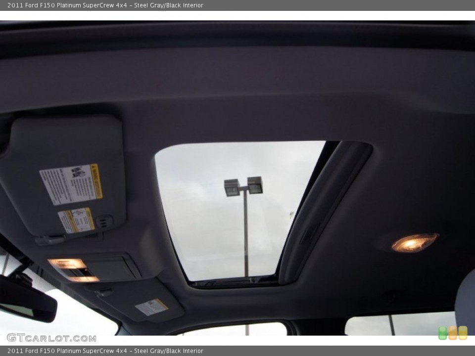 Steel Gray/Black Interior Sunroof for the 2011 Ford F150 Platinum SuperCrew 4x4 #55194480