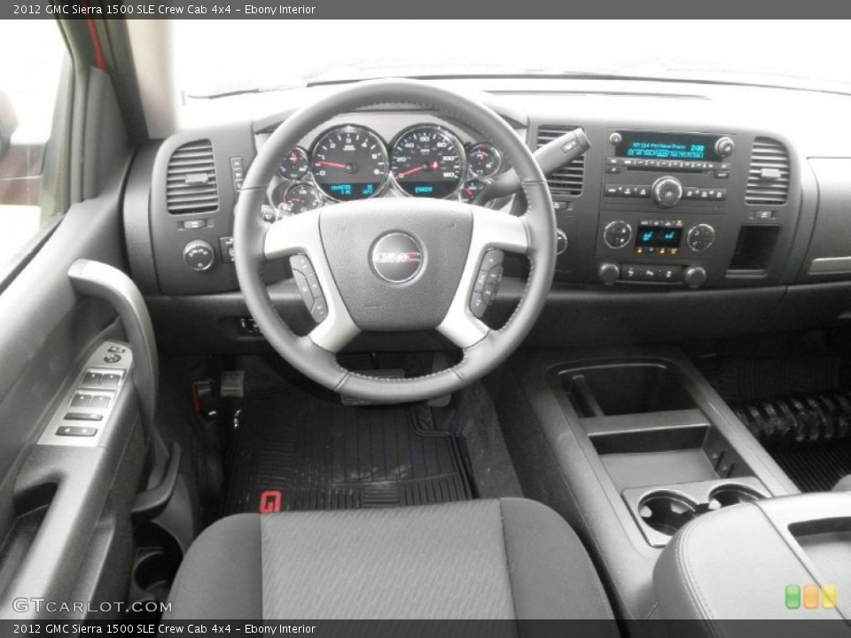 Ebony Interior Dashboard for the 2012 GMC Sierra 1500 SLE Crew Cab 4x4 #55195161