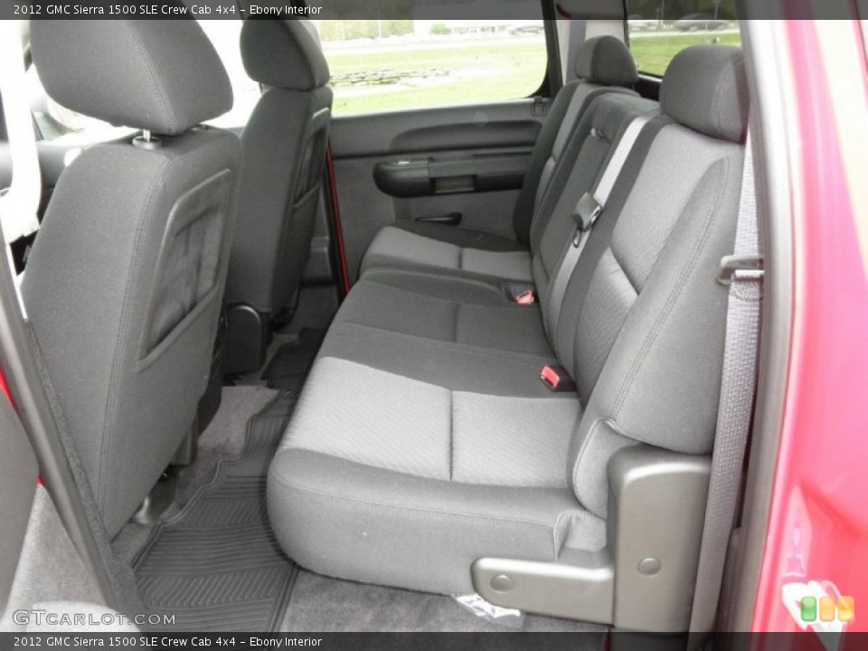 Ebony Interior Photo for the 2012 GMC Sierra 1500 SLE Crew Cab 4x4 #55195170