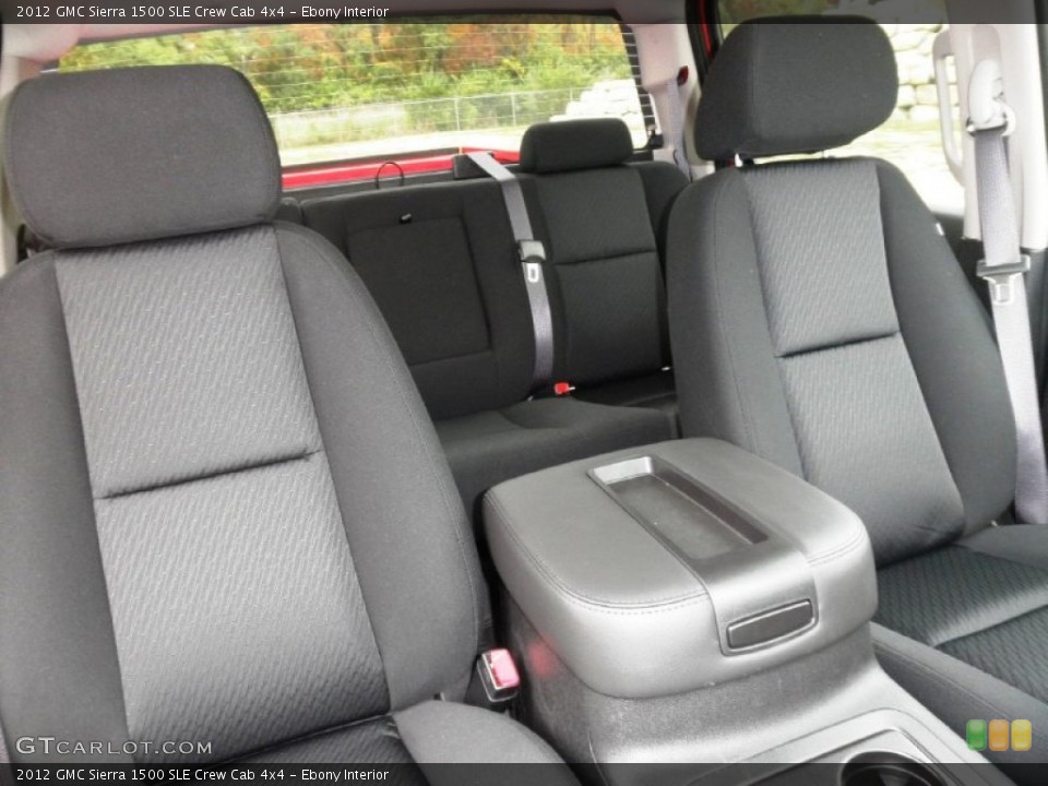 Ebony Interior Photo for the 2012 GMC Sierra 1500 SLE Crew Cab 4x4 #55195233