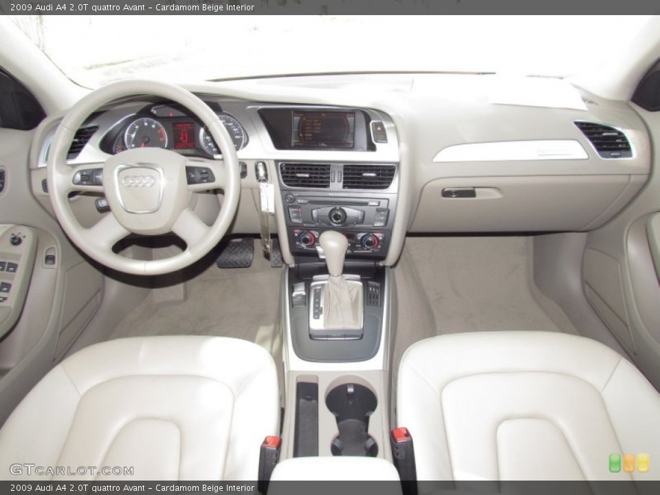 Cardamom Beige Interior Dashboard for the 2009 Audi A4 2.0T quattro Avant #55195617