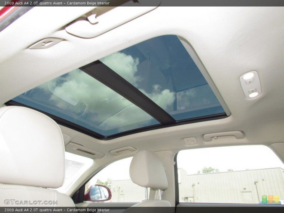 Cardamom Beige Interior Sunroof for the 2009 Audi A4 2.0T quattro Avant #55195656