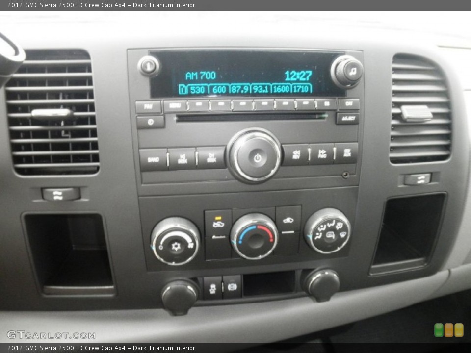 Dark Titanium Interior Controls for the 2012 GMC Sierra 2500HD Crew Cab 4x4 #55195911