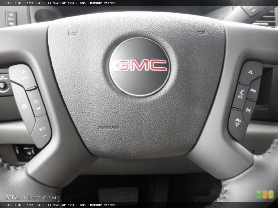 Dark Titanium Interior Steering Wheel for the 2012 GMC Sierra 2500HD Crew Cab 4x4 #55195929