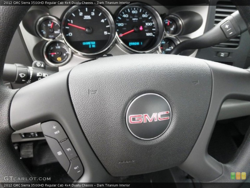 Dark Titanium Interior Steering Wheel for the 2012 GMC Sierra 3500HD Regular Cab 4x4 Dually Chassis #55196496