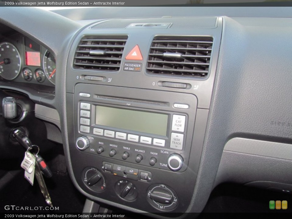 Anthracite Interior Controls for the 2009 Volkswagen Jetta Wolfsburg Edition Sedan #55197060