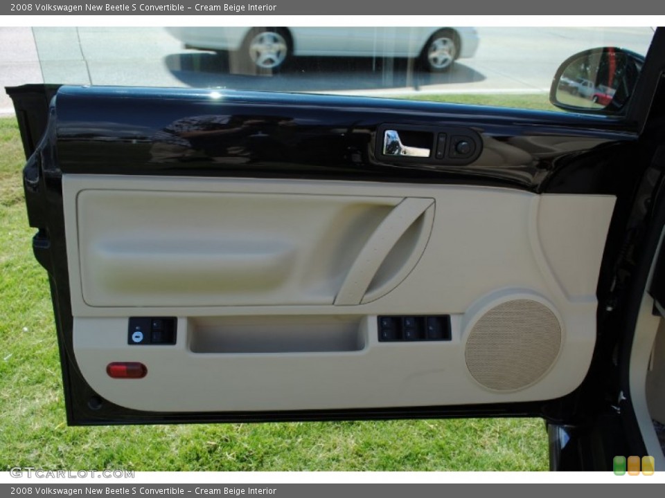 Cream Beige Interior Door Panel for the 2008 Volkswagen New Beetle S Convertible #55198071