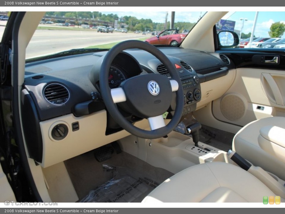 Cream Beige Interior Photo for the 2008 Volkswagen New Beetle S Convertible #55198080
