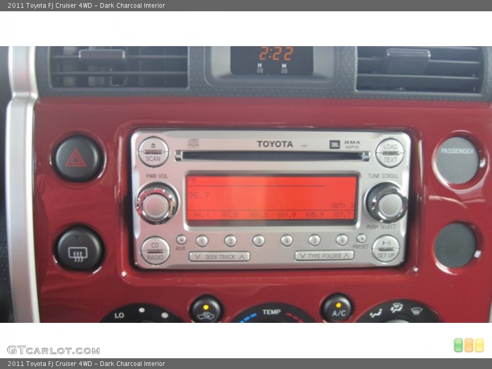 Dark Charcoal Interior Audio System for the 2011 Toyota FJ Cruiser 4WD #55200744