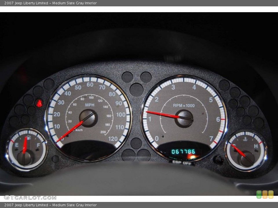 Medium Slate Gray Interior Gauges for the 2007 Jeep Liberty Limited #55201164