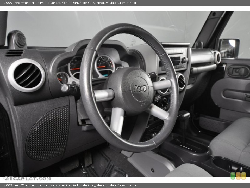 Dark Slate Gray/Medium Slate Gray Interior Dashboard for the 2009 Jeep Wrangler Unlimited Sahara 4x4 #55204017