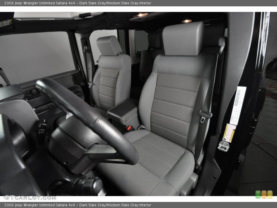 Dark Slate Gray/Medium Slate Gray Interior Photo for the 2009 Jeep Wrangler Unlimited Sahara 4x4 #55204023