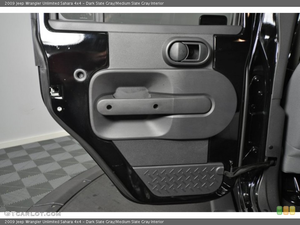 Dark Slate Gray/Medium Slate Gray Interior Door Panel for the 2009 Jeep Wrangler Unlimited Sahara 4x4 #55204041