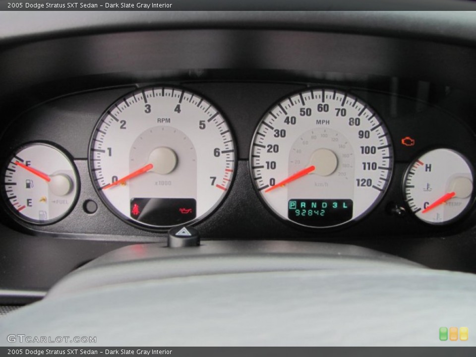 Dark Slate Gray Interior Gauges for the 2005 Dodge Stratus SXT Sedan #55206948