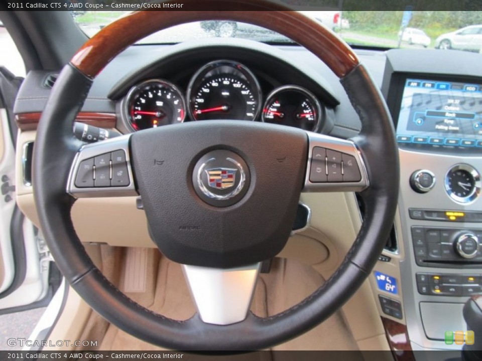 Cashmere/Cocoa Interior Steering Wheel for the 2011 Cadillac CTS 4 AWD Coupe #55208928