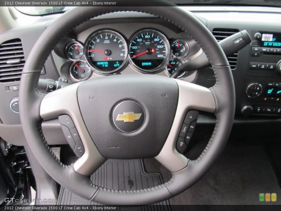 Ebony Interior Steering Wheel for the 2012 Chevrolet Silverado 1500 LT Crew Cab 4x4 #55209799