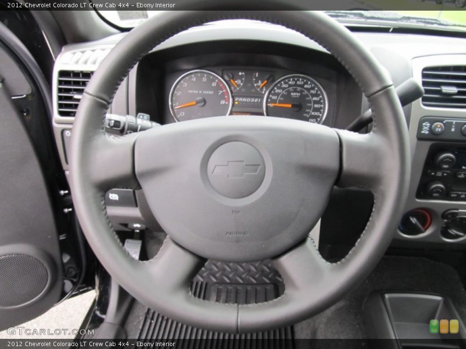 Ebony Interior Steering Wheel for the 2012 Chevrolet Colorado LT Crew Cab 4x4 #55209926
