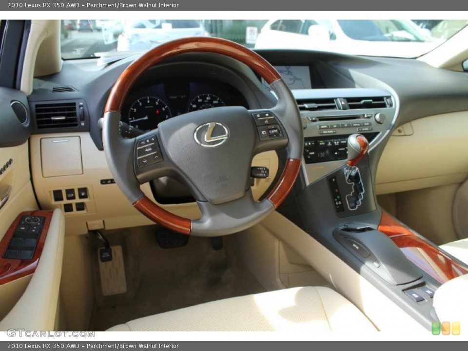 Parchment/Brown Walnut Interior Photo for the 2010 Lexus RX 350 AWD #55210084