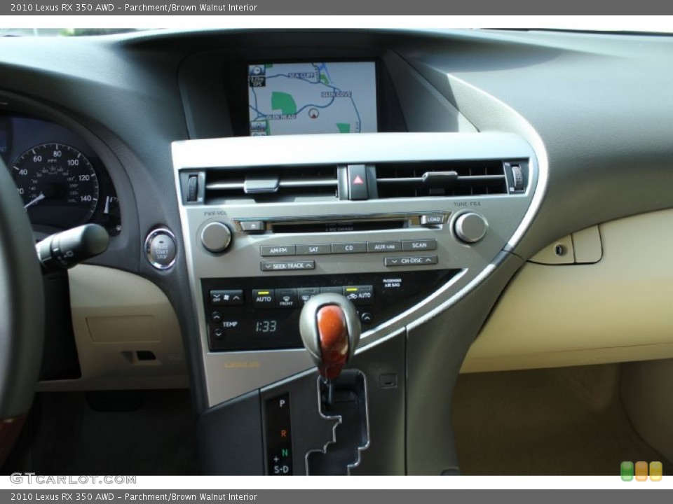Parchment/Brown Walnut Interior Controls for the 2010 Lexus RX 350 AWD #55210102