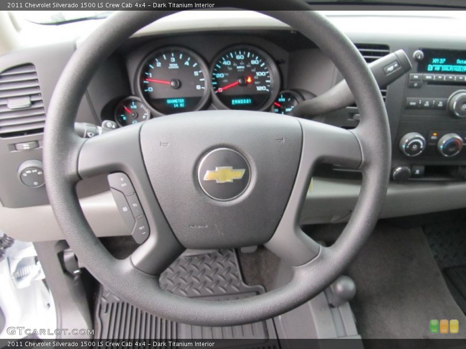 Dark Titanium Interior Steering Wheel for the 2011 Chevrolet Silverado 1500 LS Crew Cab 4x4 #55210194