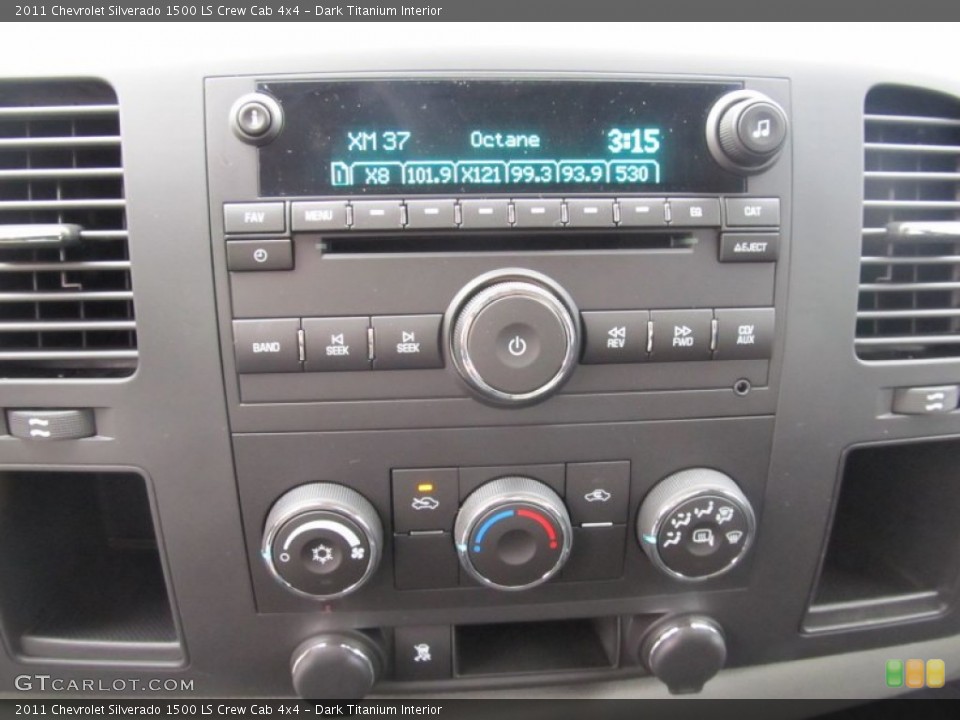 Dark Titanium Interior Controls for the 2011 Chevrolet Silverado 1500 LS Crew Cab 4x4 #55210207