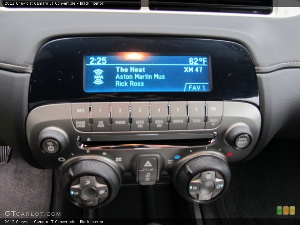 Black Interior Controls for the 2012 Chevrolet Camaro LT Convertible #55211143