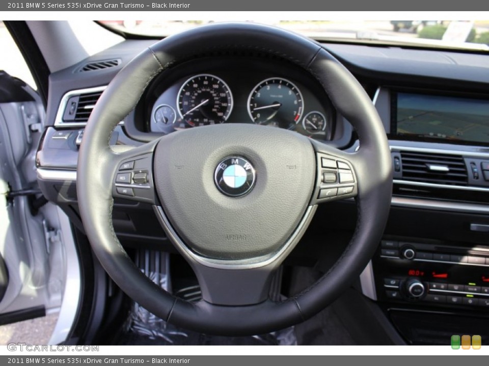 Black Interior Steering Wheel for the 2011 BMW 5 Series 535i xDrive Gran Turismo #55213435