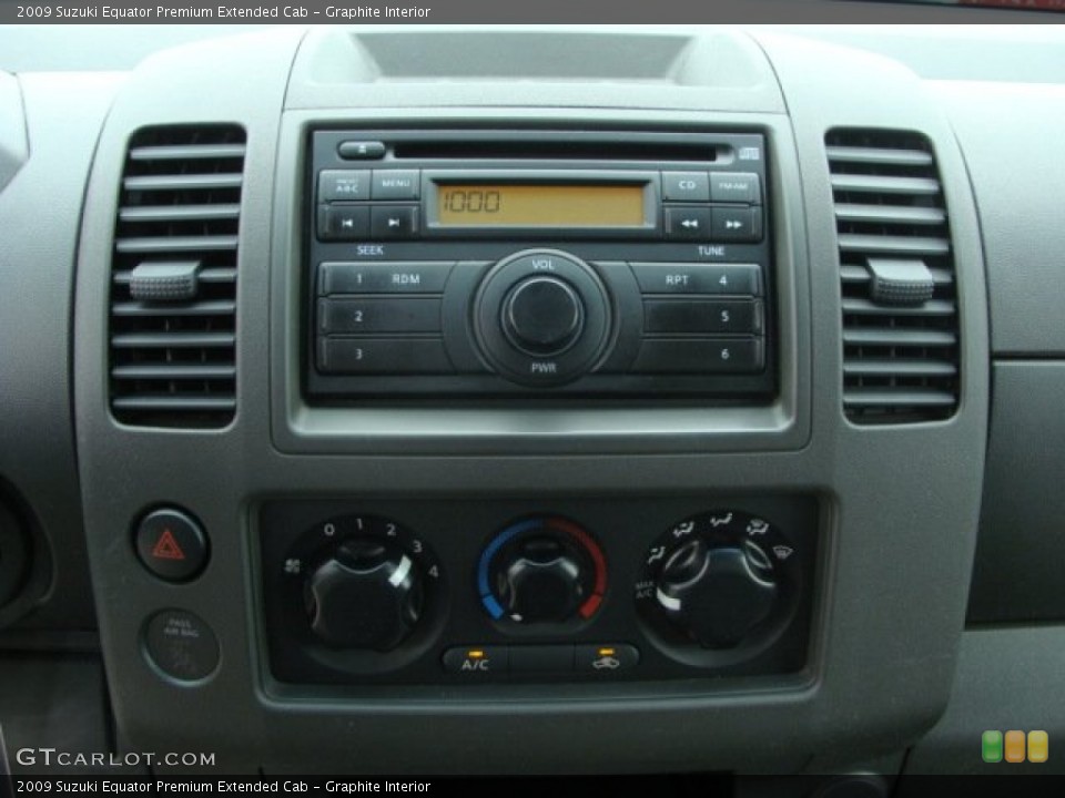 Graphite Interior Controls for the 2009 Suzuki Equator Premium Extended Cab #55215016