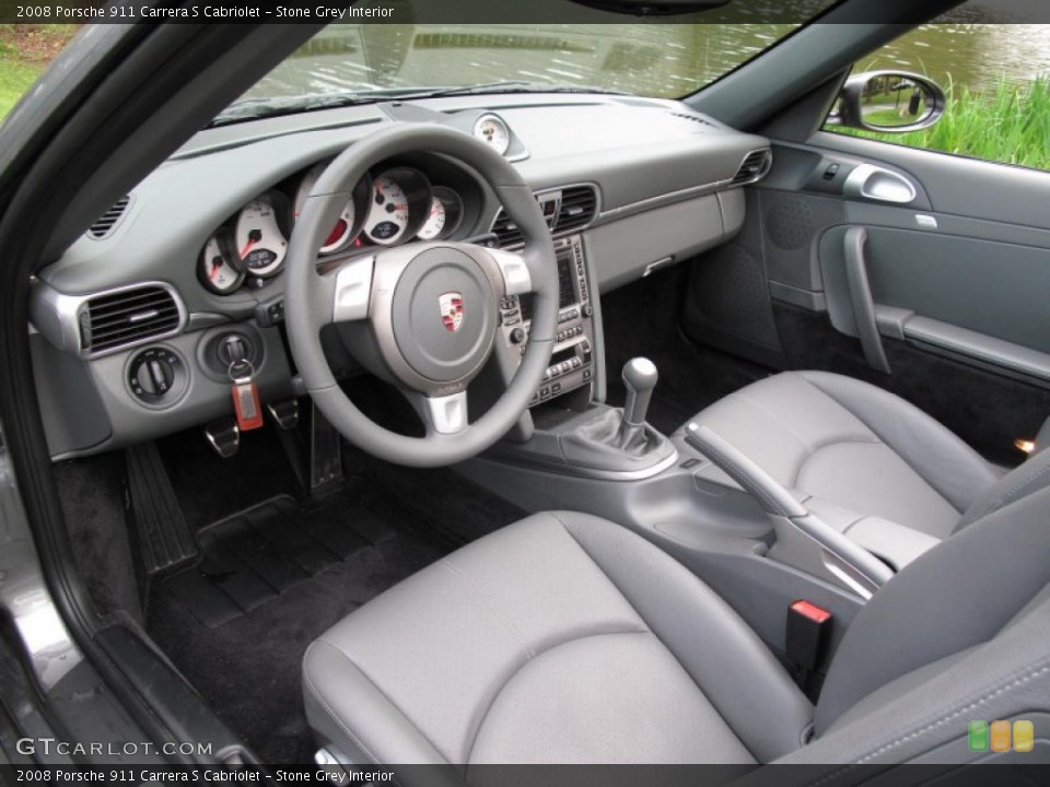 Stone Grey Interior Dashboard for the 2008 Porsche 911 Carrera S Cabriolet #55215563