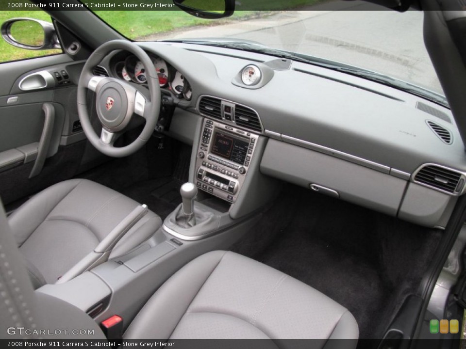 Stone Grey Interior Dashboard for the 2008 Porsche 911 Carrera S Cabriolet #55215606