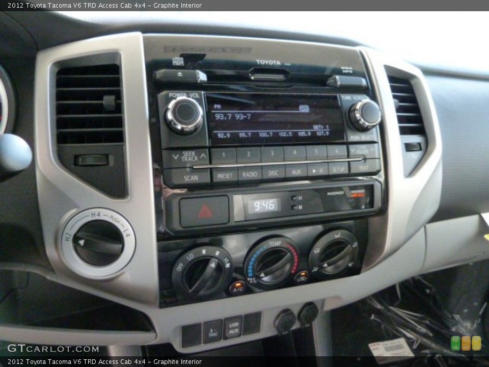 Graphite Interior Controls for the 2012 Toyota Tacoma V6 TRD Access Cab 4x4 #55216858