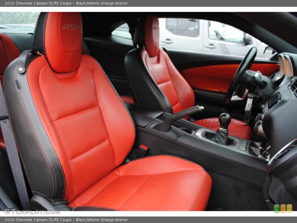 Black/Inferno Orange Interior Photo for the 2010 Chevrolet Camaro SS/RS Coupe #55217389