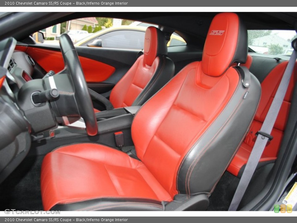 Black/Inferno Orange Interior Photo for the 2010 Chevrolet Camaro SS/RS Coupe #55217407