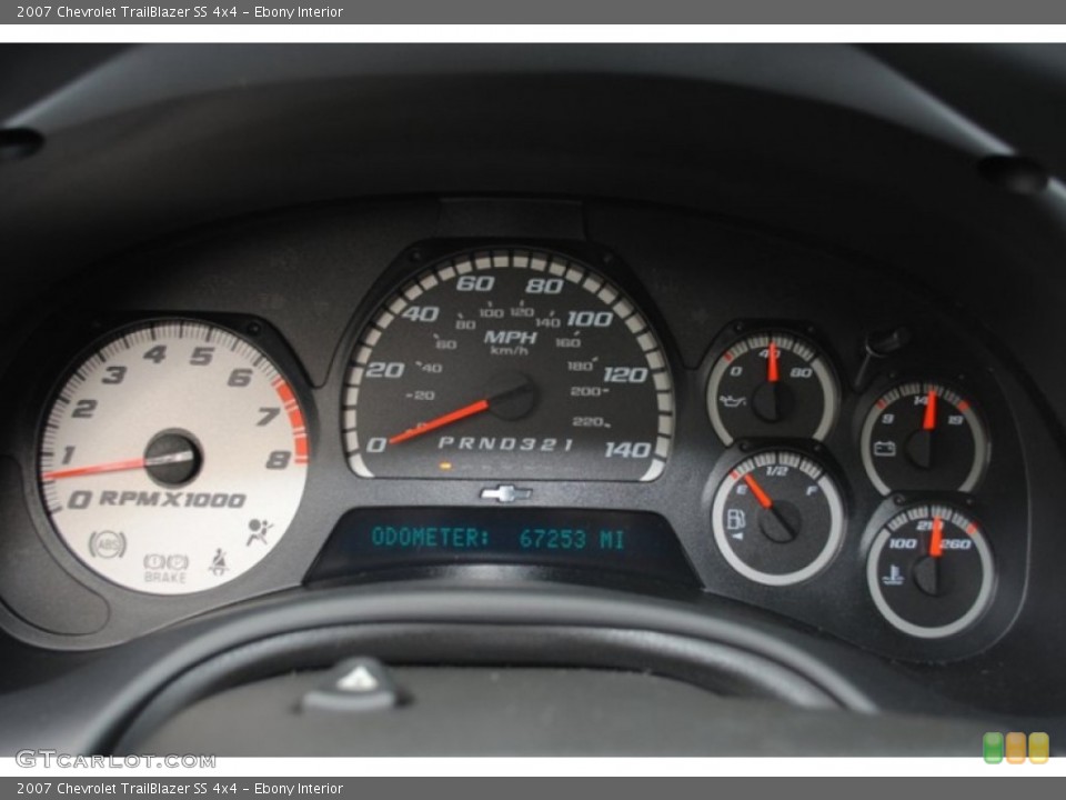 Ebony Interior Gauges for the 2007 Chevrolet TrailBlazer SS 4x4 #55218481